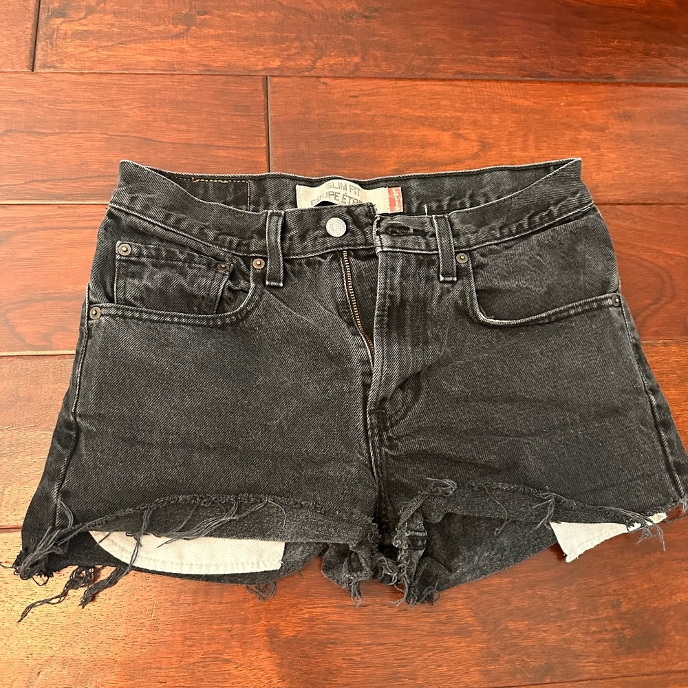 Levis Black Jean Shorts